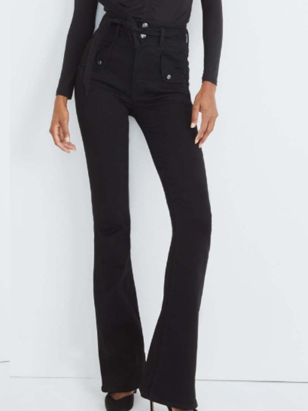 Veronica Beard Jean Giselle Flare Jeans in Onyx Size 27